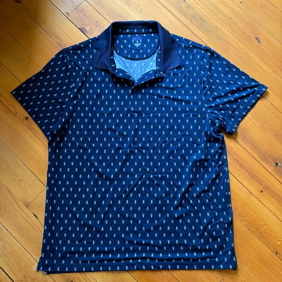 Old Navy Other - Old Navy Dark Blue Polo with Pineapple Pattern
